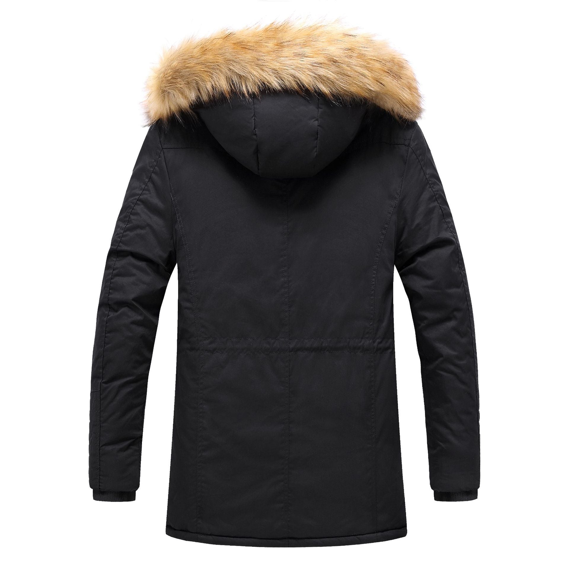 Herren Winterparka mit abnehmbarem Kunstfellkragen R&B