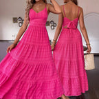 Damen Maxikleid mit femininer Silhouette und luftiger Struktur R&B