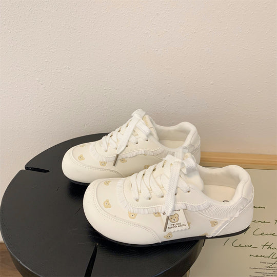 Damen Sneakers mit niedlichem Bärenmotiv und komfortabler Sohle R&B