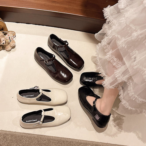 Damen Ballerina-Schuhe mit praktischem Schnallenverschluss und bequemer Innensohle R&B