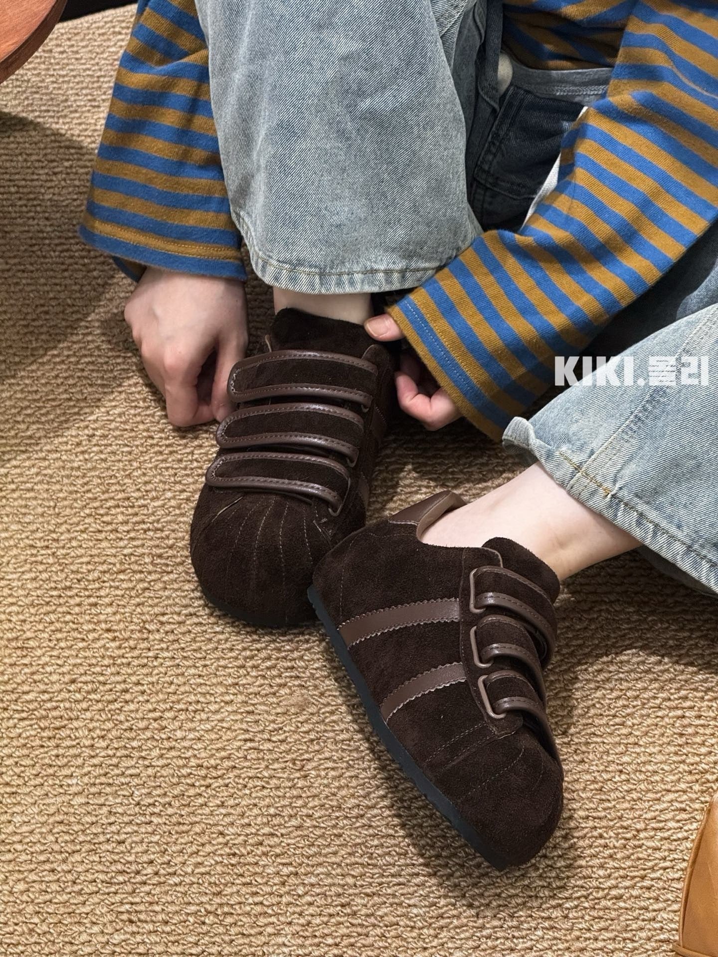 Damen Sportliche Clogs mit praktischen Klettverschluss und bequemer Dämpfung R&B