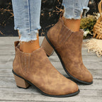 Vintage Stiefeletten mit dicken Absätzen R&B