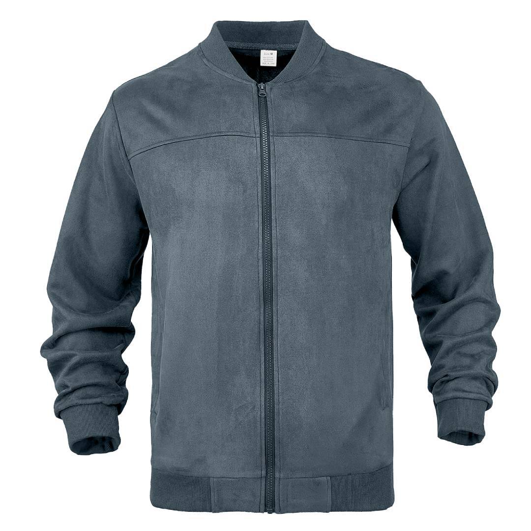Herren nan Wildleder-Blousonjacke im Bomberstil mit elastischen Rippbündchen R&B