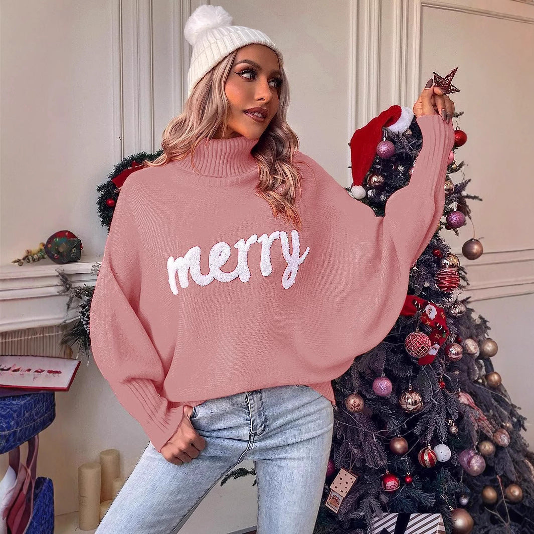 Damen Oversized Rollkragenpullover R&B