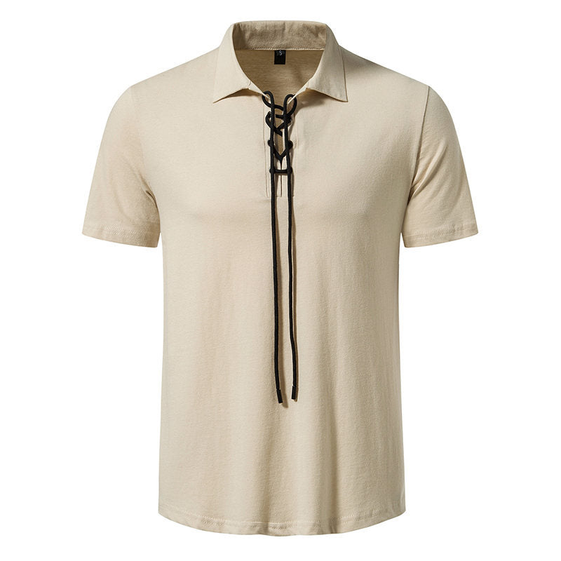 Herren Polo-Shirt mit einzigartigem Schnürdesign R&B