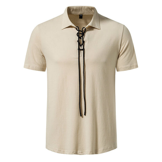 Herren Polo-Shirt mit einzigartigem Schnürdesign R&B