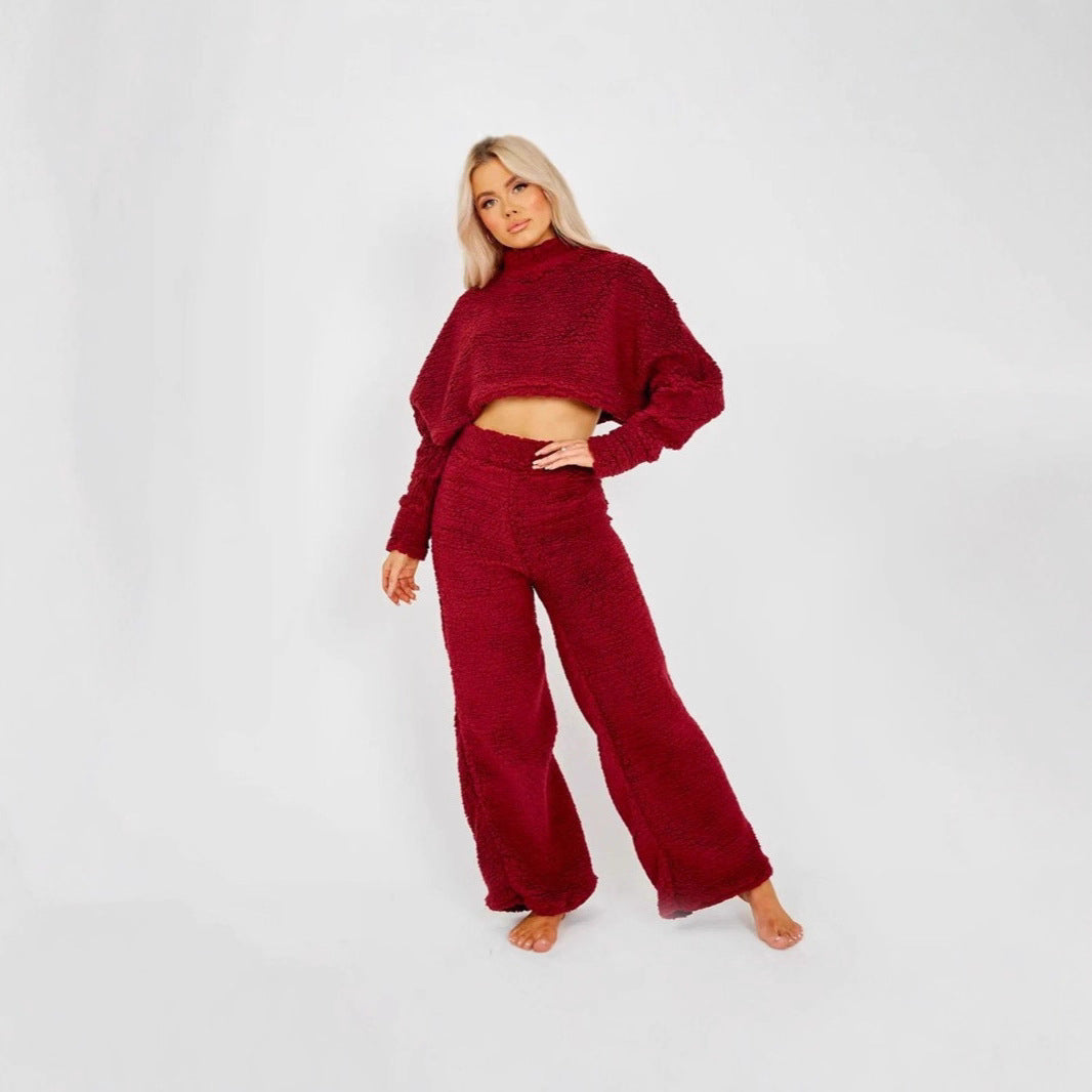 Damen weiches Plüsch-Set