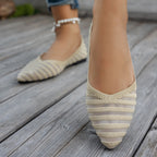 Damen spitze Ballerinas mit strukturiertem Obermaterial R&B
