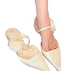 Damen elegante Slingback-Pumps mit floralem Dekor R&B