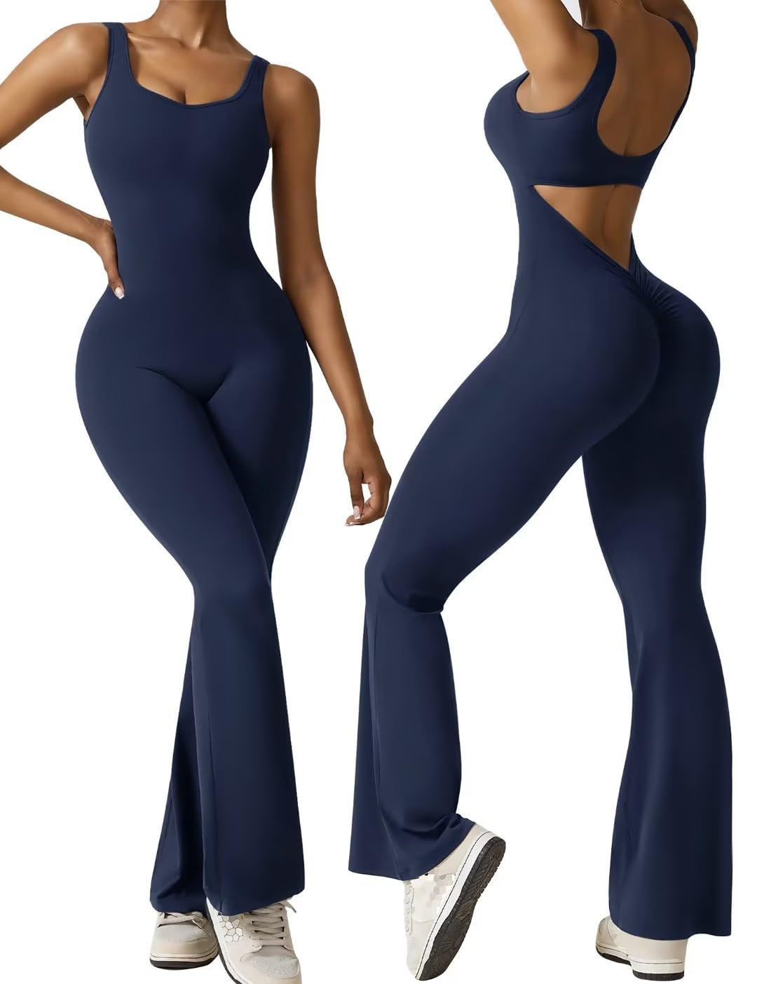 Damen Sportlicher Jumpsuit mit angeschnittenem Schnitt und trendy Cut-Outs R&B