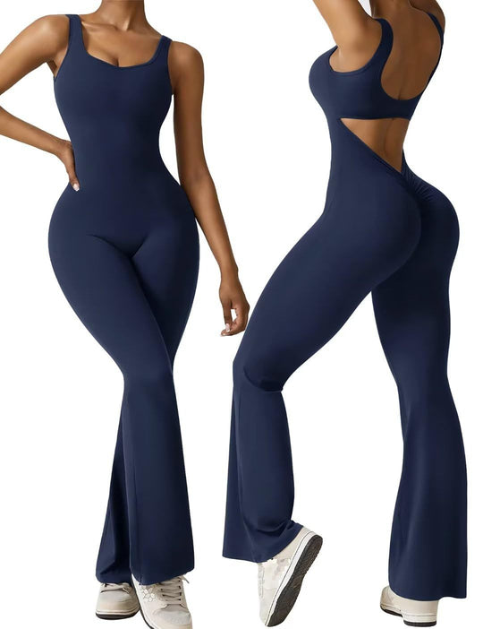 Damen Sportlicher Jumpsuit mit angeschnittenem Schnitt und trendy Cut-Outs R&B