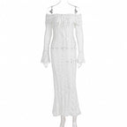 Damen Elegantes Spitzenkleid im figurbetonten Schnitt mit Off-Shoulder Design R&B