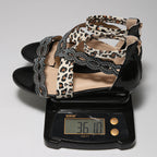 Damen Wedge-Sandalen mit funkelnden Akzenten und leopardem Design R&B