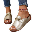 Damen Komfortable Clogs mit dekorativer Schnalle und atmungsaktiver Innensohle R&B