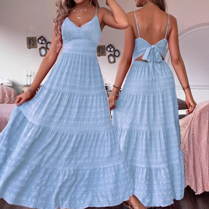 Damen Maxikleid mit femininer Silhouette und luftiger Struktur R&B