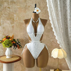 Damen stilvoller Einteiler-Badeanzug mit raffinierten Cut-Outs R&B