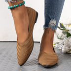 Damen spitze Ballerinas mit strukturiertem Obermaterial R&B