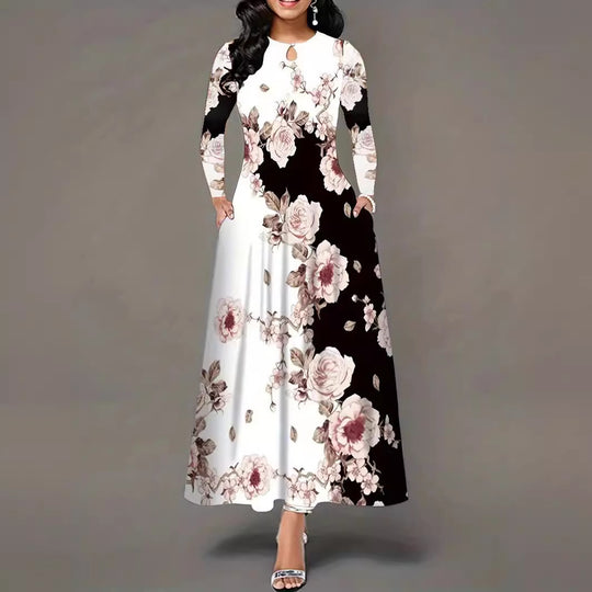 Damen Maxikleid mit floralen Mustern R&B