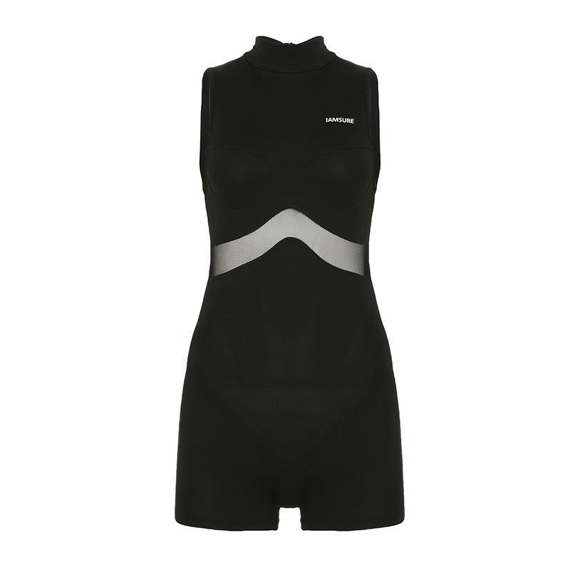 Damen Sportlicher Badesuit mit modernem Mesh-Design R&B
