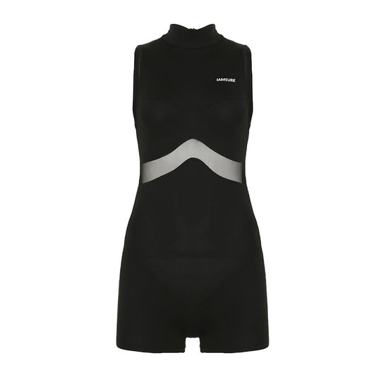 Damen Sportlicher Badesuit mit modernem Mesh-Design R&B