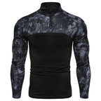 Herren Funktionspullover mit Teilreißverschluss und modernem Camouflage-Design R&B
