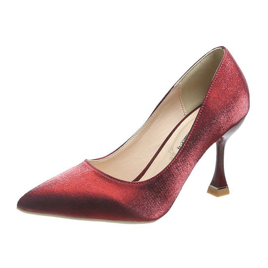 Damen elegante High Heel Pumps mit außergewöhnlichem Stiletto-Riemen und feinen Details R&B