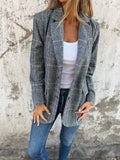 Damen Karierter Blazer Damen