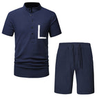 Herren Freizeitset mit modernem Stehkragen und sportlichem Design