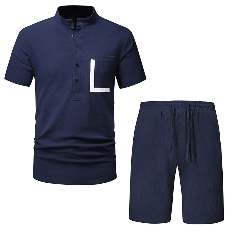 Herren Freizeitset mit modernem Stehkragen und sportlichem Design