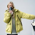 Damen sportliche Übergangsjacke mit vielfältigen Taschen und verstellbarem Kragen