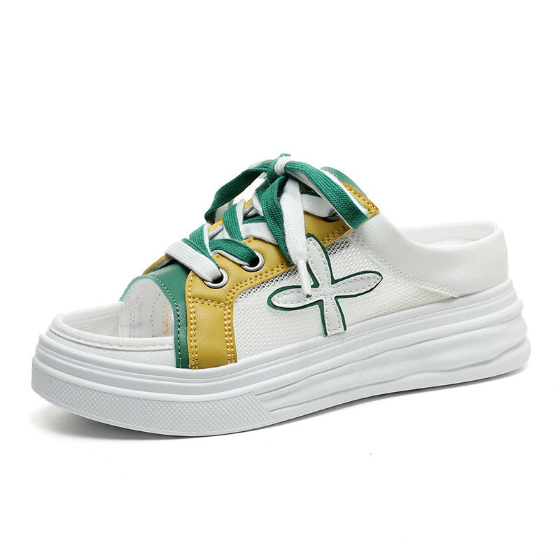 Damen Sommer Sneaker mit offenen Zehen und bequemer Sohle R&B