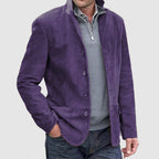 Herren Elegante Wildlederjacke mit modernen Details