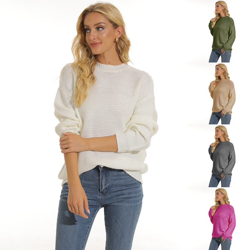 Damen Pullover mit strukturiertem Maschenmuster und bequemem Schnitt R&B