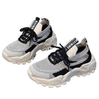 Damen Atmungsaktive Lauf- und Freizeitschuhe mit dickem Profil R&B