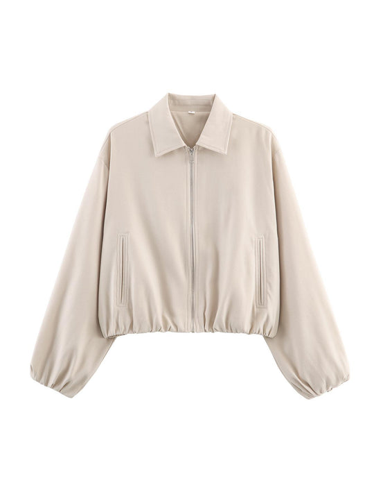 Damen Übergangsjacke mit lässigem Schnitt und elastischen Bündchen R&B
