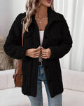 Damen Strickjacke mit Struktur und aufgesetzten Taschen R&B