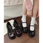 Damen Modische Mary Jane Pumps mit auffälliger Schnalle und bequemem Absatz R&B