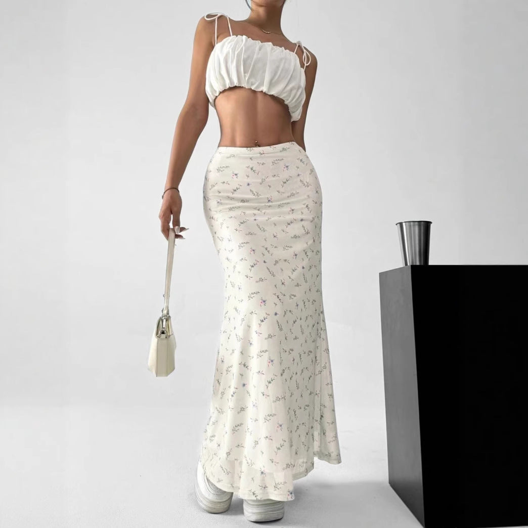 Damen Maxirock mit floralem Muster und luftiger Passform R&B