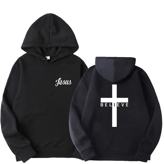 Damen Kapuzenpullover mit motivierendem Glaubensdesign und bequemer Passform R&B
