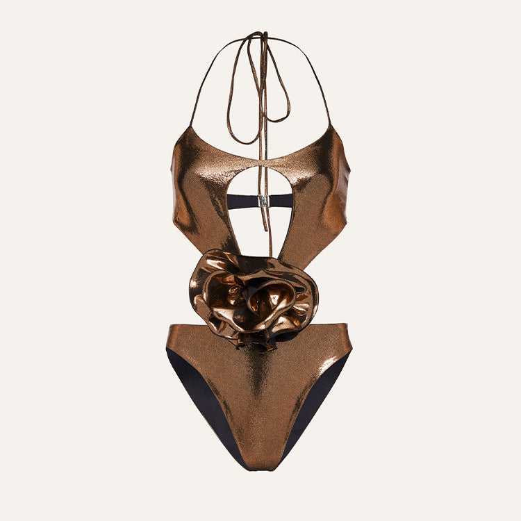 Damen Glamouröser Cut-Out Badeanzug R&B
