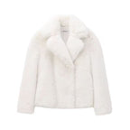 Damen Stilvoller Kunstfell-Shortjacke R&B
