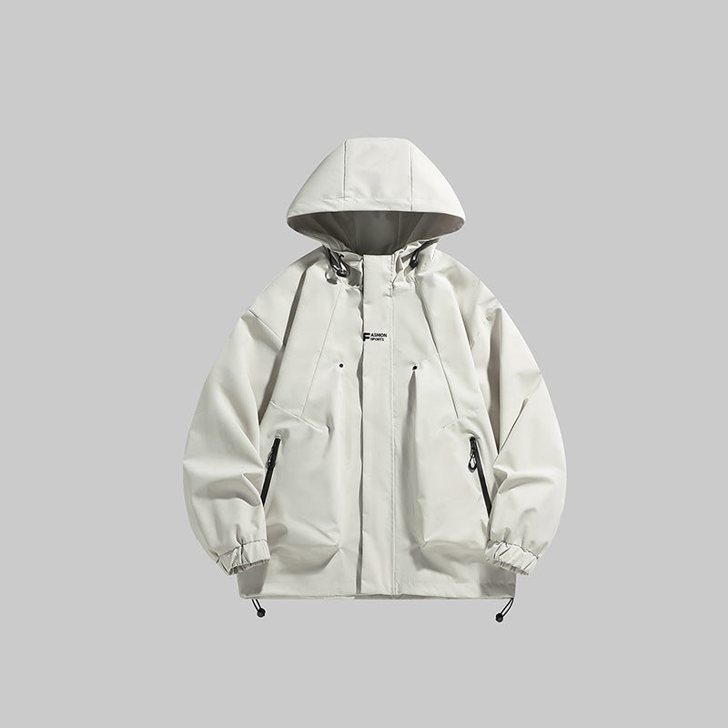 Herren multifunktionale Winterjacke mit isolierendem Fleecefutter und verstellbarer Kapuze R&B