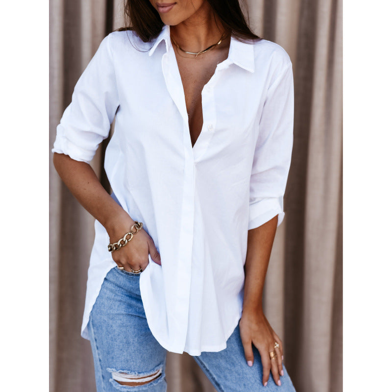 Damen Relaxed Fit Button-Up Shirt R&B