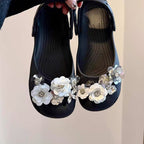 Damen Clogs mit dekorativen Blütenapplikationen und rutschfester Sohle R&B