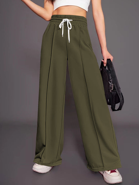 Damen weite Freizeit-Hose mit elastischem Bund und seitlichen Taschen R&B
