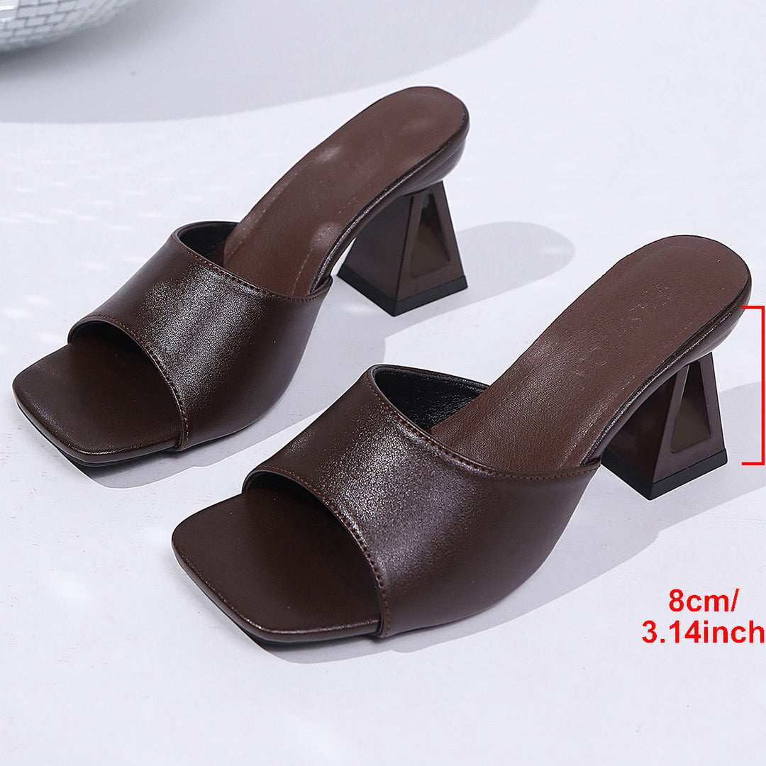 Damen Blockabsatz-Pantoletten mit elegantem Design und komfortabler Fußbettung R&B
