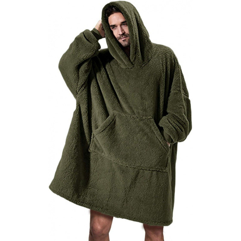 Damen Kuschelige Oversize-Hoodiejacke aus Fleece mit Kängurutasche R&B