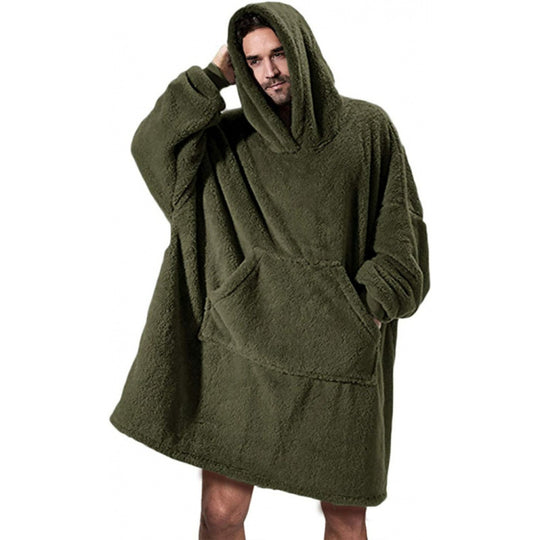 Damen Kuschelige Oversize-Hoodiejacke aus Fleece mit Kängurutasche R&B