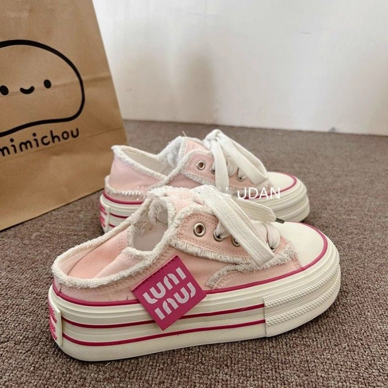 Damen Bequeme Plateausneaker mit trendigem Design und einzigartiger Textur