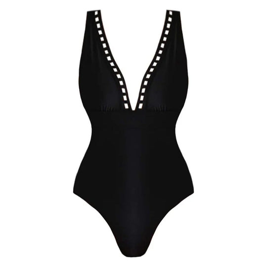 Damen Badeanzug mit elegantem Schnitt und modischen Details R&B